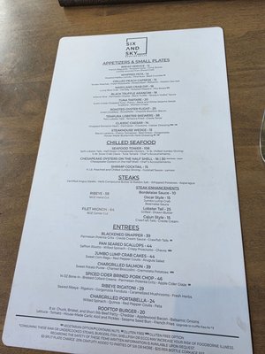 Menu photo 2 Six & Sky Rooftop Grille Roanoke, VA Menu photo 2 Six & Sky Rooftop Grille Roanoke, VA