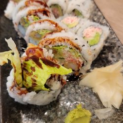 Denma Sushi & Ramen - California and shrimp tempura