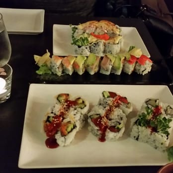 Tsuki Sushi Bar - Spicy Tuna roll// Rainbow roll // Can't remember the last roll - Sushi Bars Near Me - Vancouver, British Columbia Tsuki Sushi Bar - Spicy Tuna roll// Rainbow roll // Can't remember the last roll - Sushi Bars Near Me - Vancouver, British Columbia