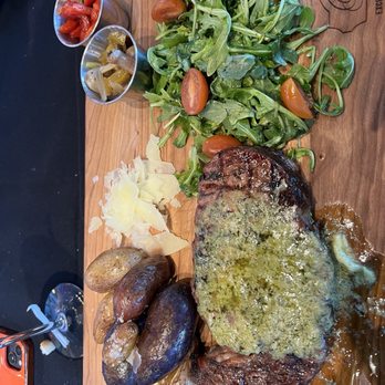 Anthony's La Piazza Prime - Ribeye potatoes arugula salad - Italian Near Me - Raleigh, North Carolina
