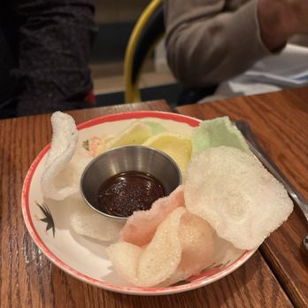 Fish Cheeks - Complimentary shrimp Chips! - Seafood Near Me - New York, New York