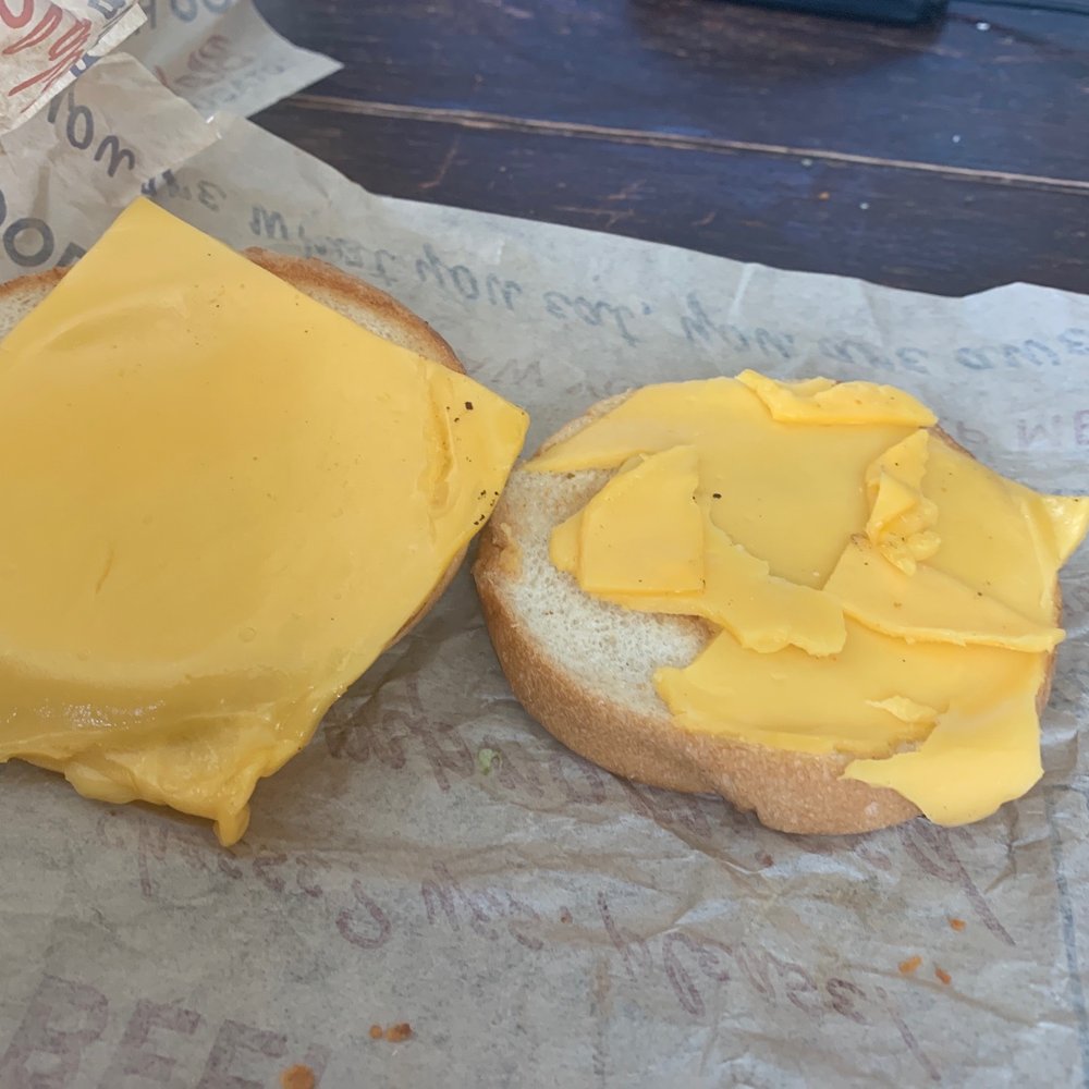 We ordered a  "grilled cheese" this is what we opened when we got home. Sloppy workers!