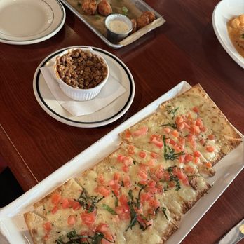 Blackfinn Ameripub - Ballantyne - Margherita Flatbread Sweet Potato Casserole Cauliflower Tots (the few that were left because we couldn't wait!) - New American Near Me - Charlotte, North Carolina Blackfinn Ameripub - Ballantyne - Margherita Flatbread Sweet Potato Casserole Cauliflower Tots (the few that were left because we couldn't wait!) - New American Near Me - Charlotte, North Carolina