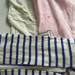 Ruined clothing! My Petit Bateau shirt, my kids Justice Pants and shirt Ruined clothing! My Petit Bateau shirt, my kids Justice Pants and shirt