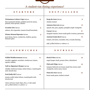 Cafe 91 - Fall 2019 Page 1 - New American Near Me - Walnut, California