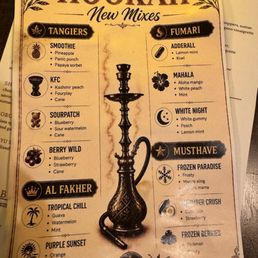 Hookah Menu Hookah Menu