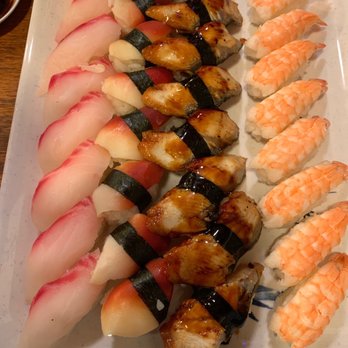 Kats Sushi - Variety of nigiri: unagi, ebi, tai, hokkigai - Sushi Bars Near Me - Honolulu, Hawaii