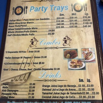 La Isla Restaurant - a menu for a special party - Latin American Near Me - Endicott, New York