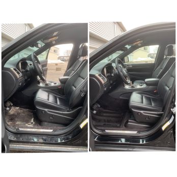 Fargo Detailing - Before and after interior detail with dog hair removal on a  Jeep Grand Cherokee - Auto Detailing Near Me - West Fargo, North Dakota