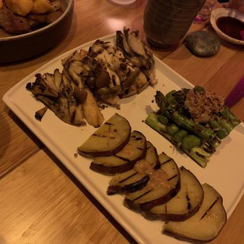 Sen Sakana - Grilled veggies (asparagus, sweet potato and mushrooms) - Japanese Near Me - New York, New York Sen Sakana - Grilled veggies (asparagus, sweet potato and mushrooms) - Japanese Near Me - New York, New York