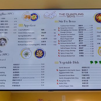 The Dumpling Boys - Menu June 2025 - Chinese Near Me - Happy Valley, Oregon