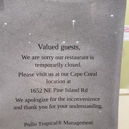 Place is closed
