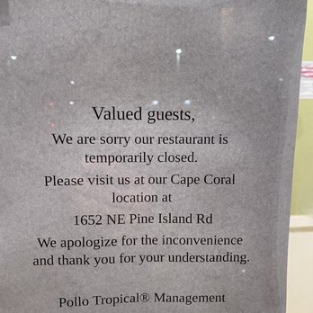 Pollo Tropical - Place is closed - Fast Food Near Me - Fort Myers, Florida