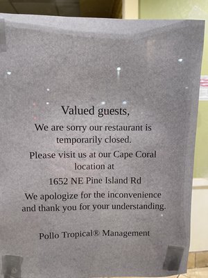 Menu photo 2 Pollo Tropical Fort Myers, FL