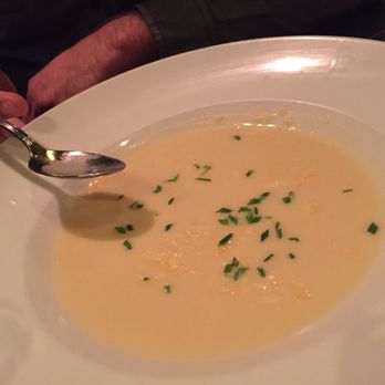 Costa Brava Bistro - Potato leek with white cheddar soup - Spanish Near Me - Bellaire, Texas Costa Brava Bistro - Potato leek with white cheddar soup - Spanish Near Me - Bellaire, Texas