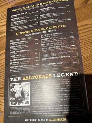 Menu photo 6 Saltgrass Steak House Houston, TX Menu photo 6 Saltgrass Steak House Houston, TX