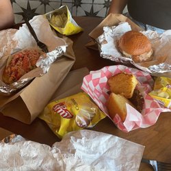 MacPhail's Corner Cafe - Lobster roll, chicken sandwich, corn muffin