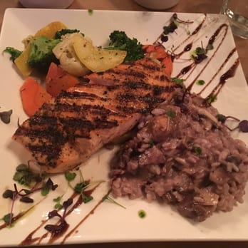 Salento Bistrot - Salmon w/Risotto - Wine Bars Near Me - Houston, Texas Salento Bistrot - Salmon w/Risotto - Wine Bars Near Me - Houston, Texas