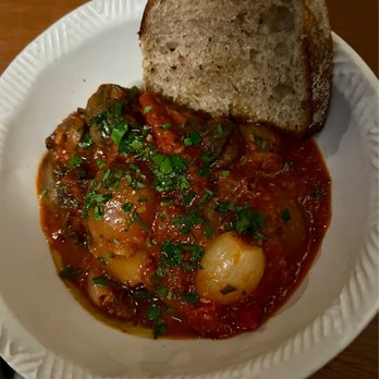Bar Vlaha - Snails with tomato & onion, sourdough - Greek Near Me - Brookline, Massachusetts