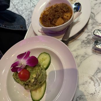 Estefan Kitchen Orlando - Avocado Salad and Piccadillo type dish - Cuban Near Me - Kissimmee, Florida Estefan Kitchen Orlando - Avocado Salad and Piccadillo type dish - Cuban Near Me - Kissimmee, Florida