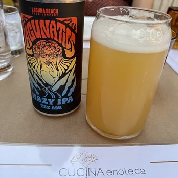 CUCINA Enoteca - Lagunatics Hazy IPA - Italian Near Me - Irvine, California