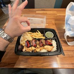 Flat Cut Chicken Kabob Plate