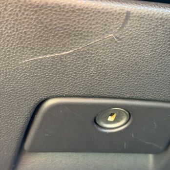 Al's Upholstering - Gouge in glove box - Furniture Reupholstery Near Me - De Pere, Wisconsin