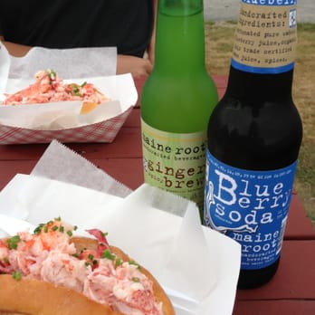 Bite Into Maine - Maine style lobster rolls with ginger beer and blueberry soda - Seafood Near Me - Cape Elizabeth, Maine