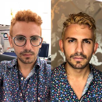 Giannillo Salon - Before and after photos! This place saved me from my self done orange disaster. Love my new hair - Hair Salons Near Me - New York, New York