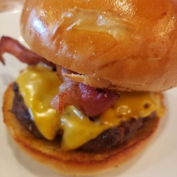 Brews & Barrels - 1/2 Pound bacon cheeseburger. Comes with great, crispy fries. The burger seems to be marinated in... something extra special-amazing. - American Near Me - Gaithersburg, Maryland Brews & Barrels - 1/2 Pound bacon cheeseburger. Comes with great, crispy fries. The burger seems to be marinated in... something extra special-amazing. - American Near Me - Gaithersburg, Maryland