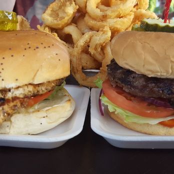 Country Drive-In - Side view. Quarter pounder and chickie spiedie sammich. Large rings. - Burgers Near Me - Clifton Park, New York Country Drive-In - Side view. Quarter pounder and chickie spiedie sammich. Large rings. - Burgers Near Me - Clifton Park, New York
