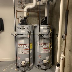 Comfort Air Control - Two 75 gallon power vent water heater replacement