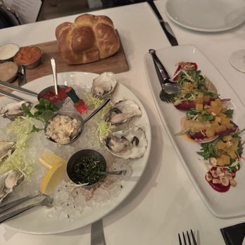 Selanne Steak Tavern - Oysters, beet ravioli and. Bread - Steakhouses Near Me - Laguna Beach, California