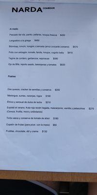 Menu photo 7 Narda Comedor Buenos Aires, C