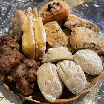 Pastiche Fine Desserts - Dessert tray- one of the best gifts to give and receive! Rugelach, chocolate chip cookies, lemon squares, russian tea cookies - Bakeries Near Me - Providence, Rhode Island Pastiche Fine Desserts - Dessert tray- one of the best gifts to give and receive! Rugelach, chocolate chip cookies, lemon squares, russian tea cookies - Bakeries Near Me - Providence, Rhode Island