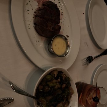 Ocean Prime - 10 Oz Filet Mignon and Roasted Brussels Sprouts - Seafood Near Me - New York, New York Ocean Prime - 10 Oz Filet Mignon and Roasted Brussels Sprouts - Seafood Near Me - New York, New York