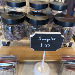 Chocolate samples. Chocolate samples.