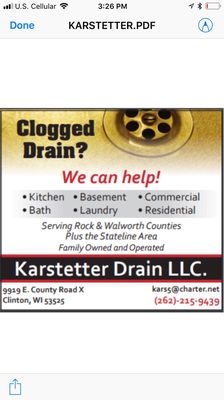 Karstetter Drain Logo