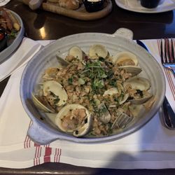 Spaghetti with white Clam Sauce. Very tasty!