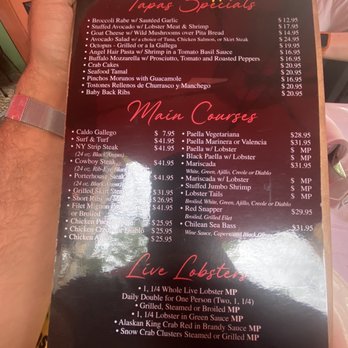 Lola's - Menu - Spanish Near Me - Hoboken, New Jersey