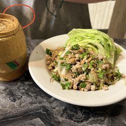 Zaap Lai - Laab with sticky rice