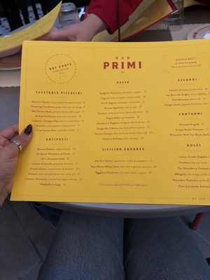 Menu photo 2 Bar Primi Penn District New York, NY