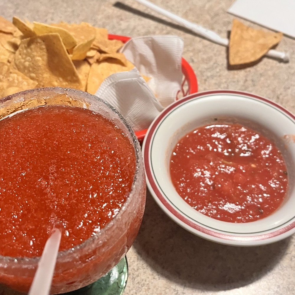 Don Ramon's - raspberry margarita.. chips & salsa - Mexican Near Me - Shelby, North Carolina