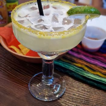 Viva Margarita - Classic Margarita, with the cool colored rim salt. - Mexican Near Me - Cliffside Park, New Jersey