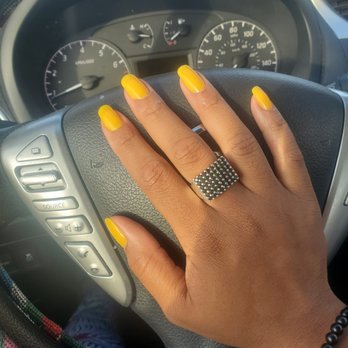 Purelux Nail Spa - My nails the day I was serviced with thin fillings & thin coats of gel paint. - Nail Salons Near Me - Memphis, Tennessee
