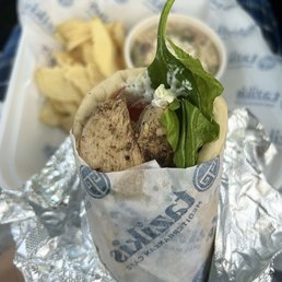 Grilled Chicken Basil-pesto Pita