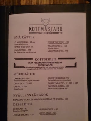 Menu photo 2 Köttmästarn Stockholm, AB Menu photo 2 Köttmästarn Stockholm, AB