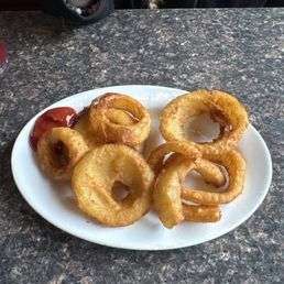 Beer battered onion rings Beer battered onion rings