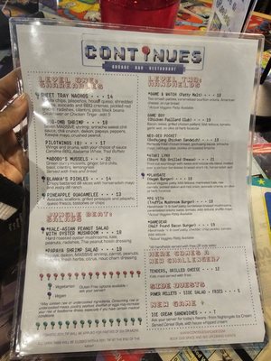 Menu photo 8 Continues Arcade Alexandria, VA