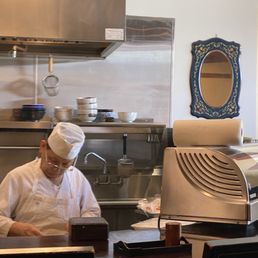 Yabu, but the owner working behind the counter Yabu, but the owner working behind the counter